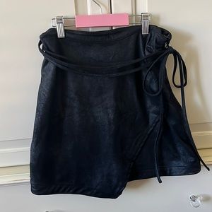 Free People Soft Leather Suede Skirt